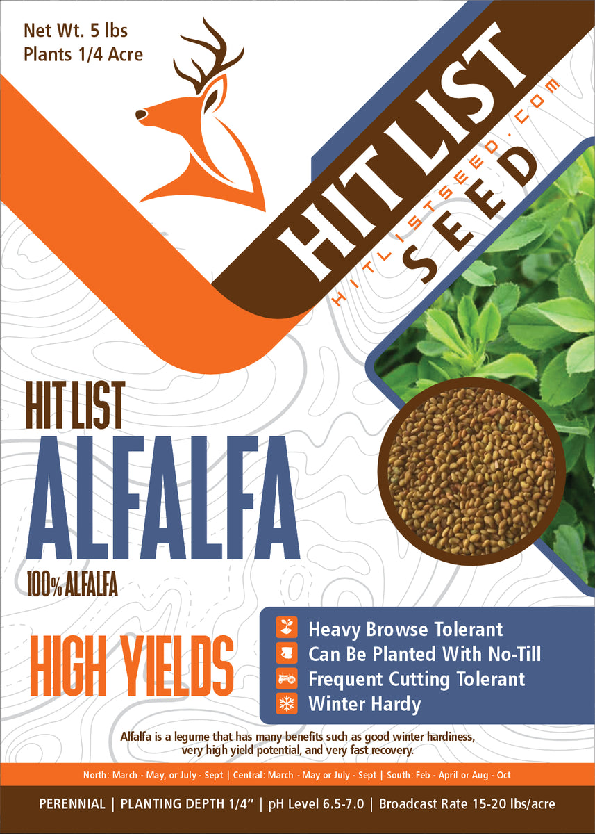 alfalfa seeds for planting Alfalfa Perennial Food Plot Seed – Hit List Seed