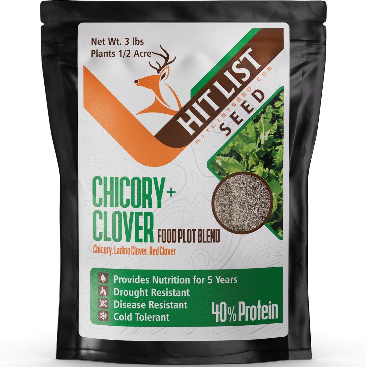 Chicory/Clover Perennial Food Plot Blend (Chicory, Ladino Clover