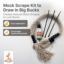 Load image into Gallery viewer, Mock Scrape Kit - Hemp Rope with Scrape Starter Deer Urine
