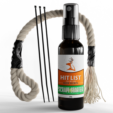 Mock Scrape Kit - Hemp Rope with Scrape Starter Deer Urine