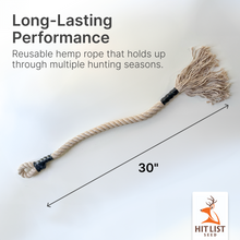 Load image into Gallery viewer, Mock Scrape Kit - Hemp Rope with Scrape Starter Deer Urine