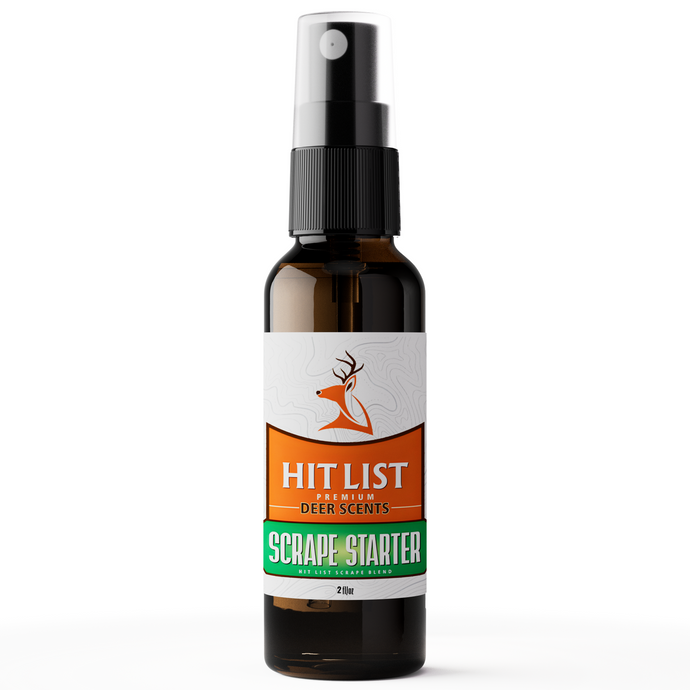 Mock Scrape Starter Deer Attractant – 2 oz Hunting Scent Spray for Mock Scrapes – Whitetail Buck Lure for Pre-Rut, Rut, and All-Season Deer Hunting, UV Protected Bottle