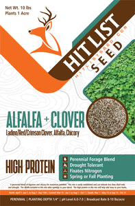 Alfalfa + Clover (Alfalfa, Ladino/Red/Crimson Clover, Chicory)