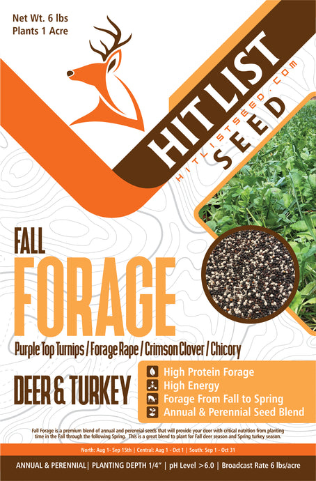 Fall Forage Food Plot Blend (Chicory, Turnips, Forage Rape, Clover)