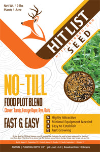 No-Till Food Plot Blend-Clover, Turnip, Radish, Rye, Oats