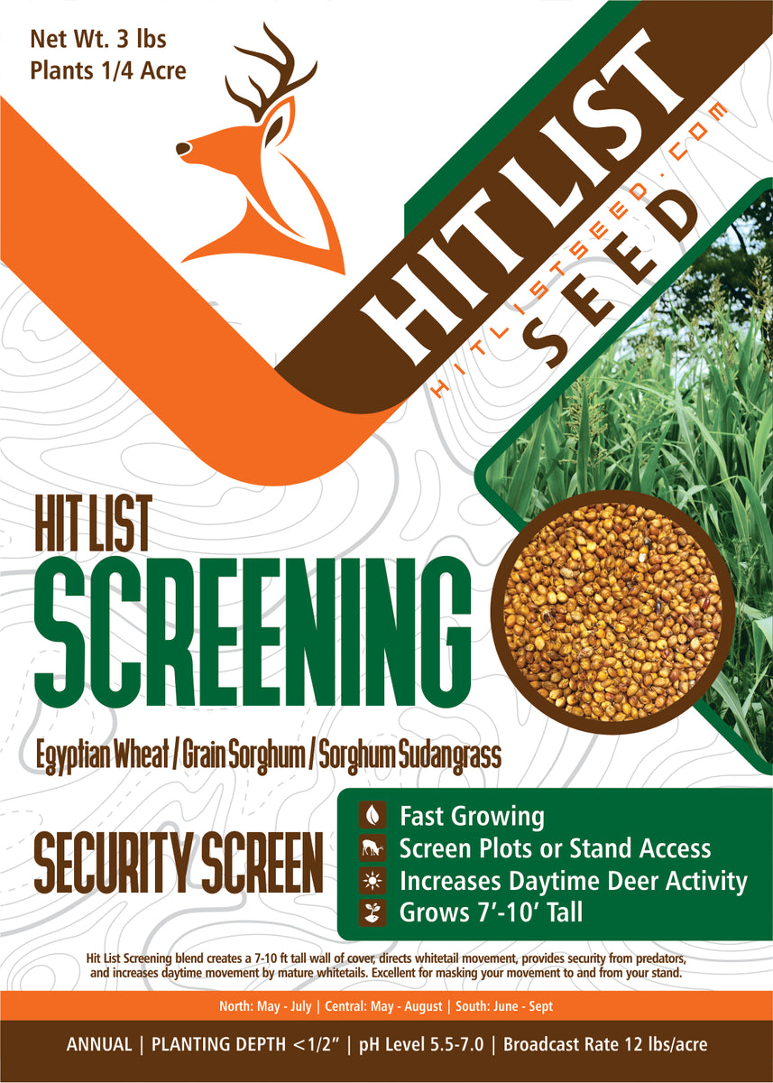 Screening Blend - Food Plot Screen Grows up to 10 Feet Tall – Hit List Seed